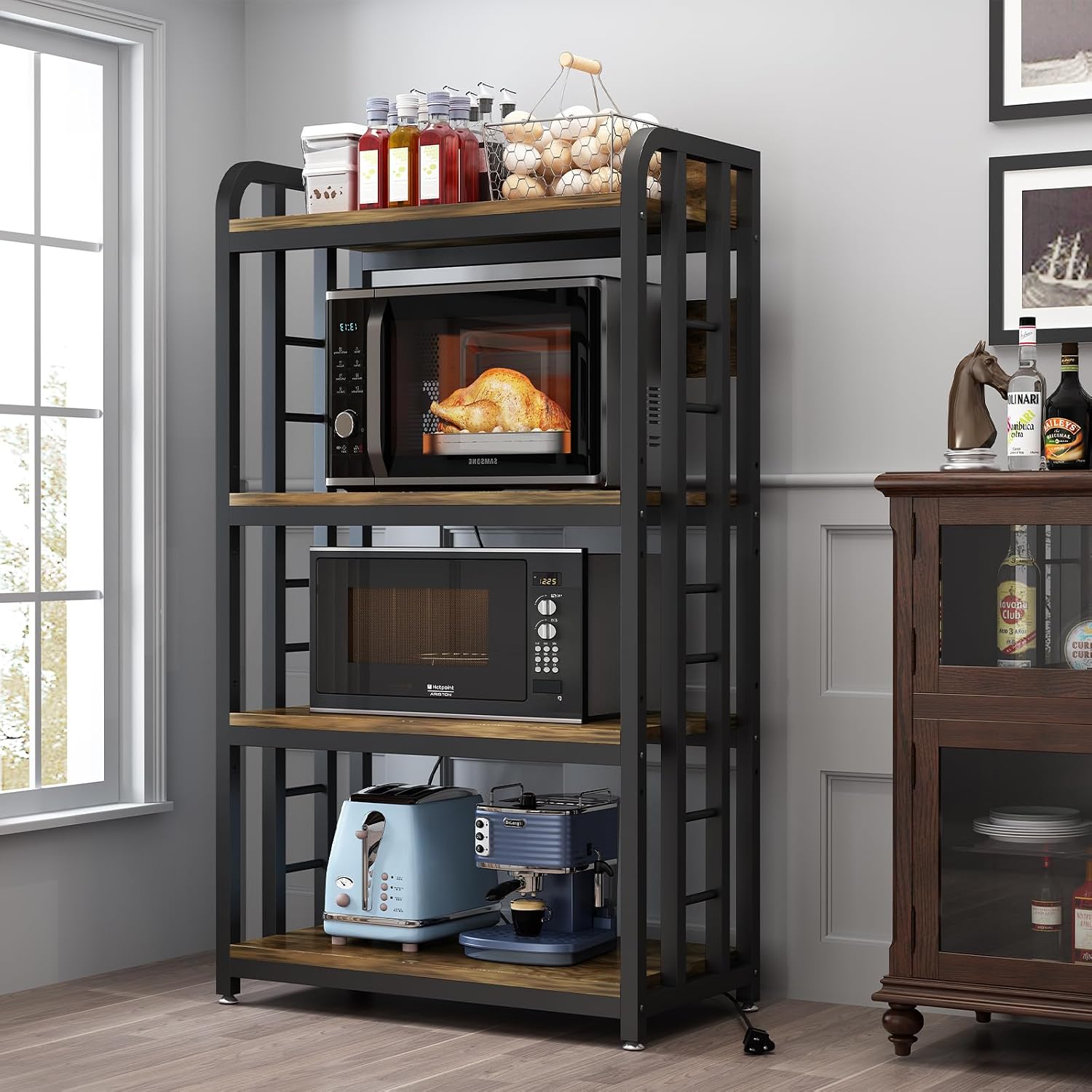 Kitchen Appliances Countertop - 4 Tier Kitchen Bakers Rack With