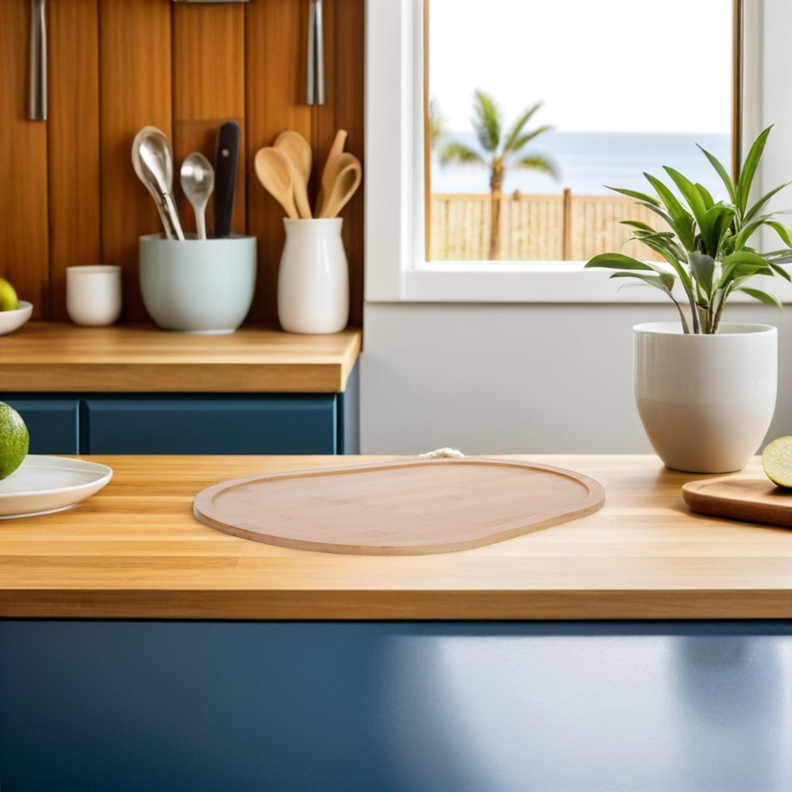 Kitchen Appliances Countertop - 16x11 Inch Bamboo Mixer Slider Mat
