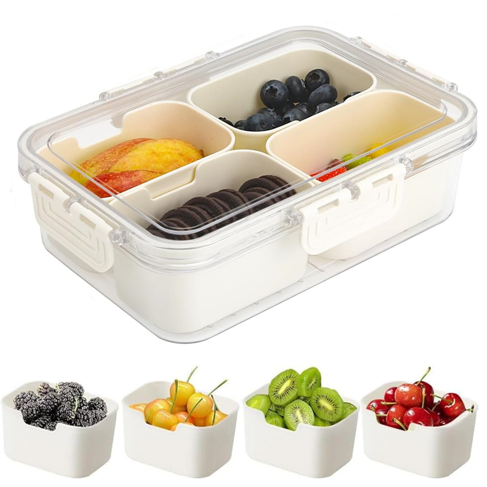 Kitchen Appliances Organizer - Portable Food Storage Box, Snack Storage