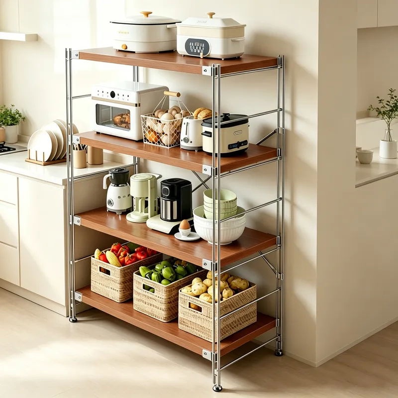 Kitchen Appliances Countertop - Multi Tier Kitchen Floor Rack for