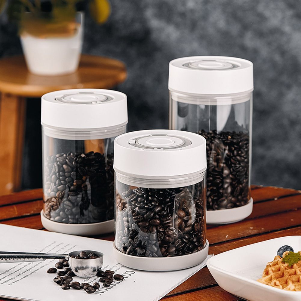 Kitchen Appliances Organizer - Kitchen Moisture-proof Glass Coffee Bean Jar