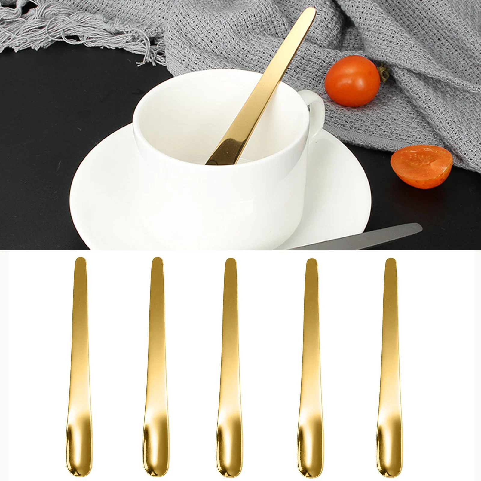 Kitchen Appliances Sales - 5PCS Coffee Spoon Stainless Steel Flat
