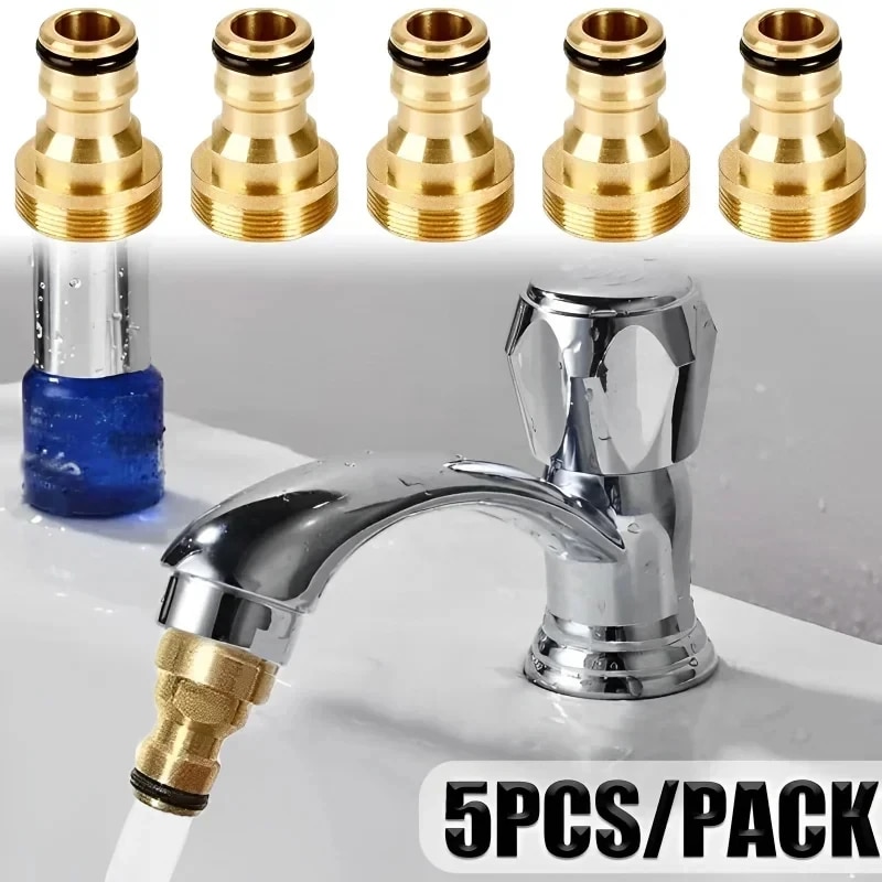 Kitchen Appliances Sales - 1/2/5PCS Universal Tap Kitchen Adapters Brass