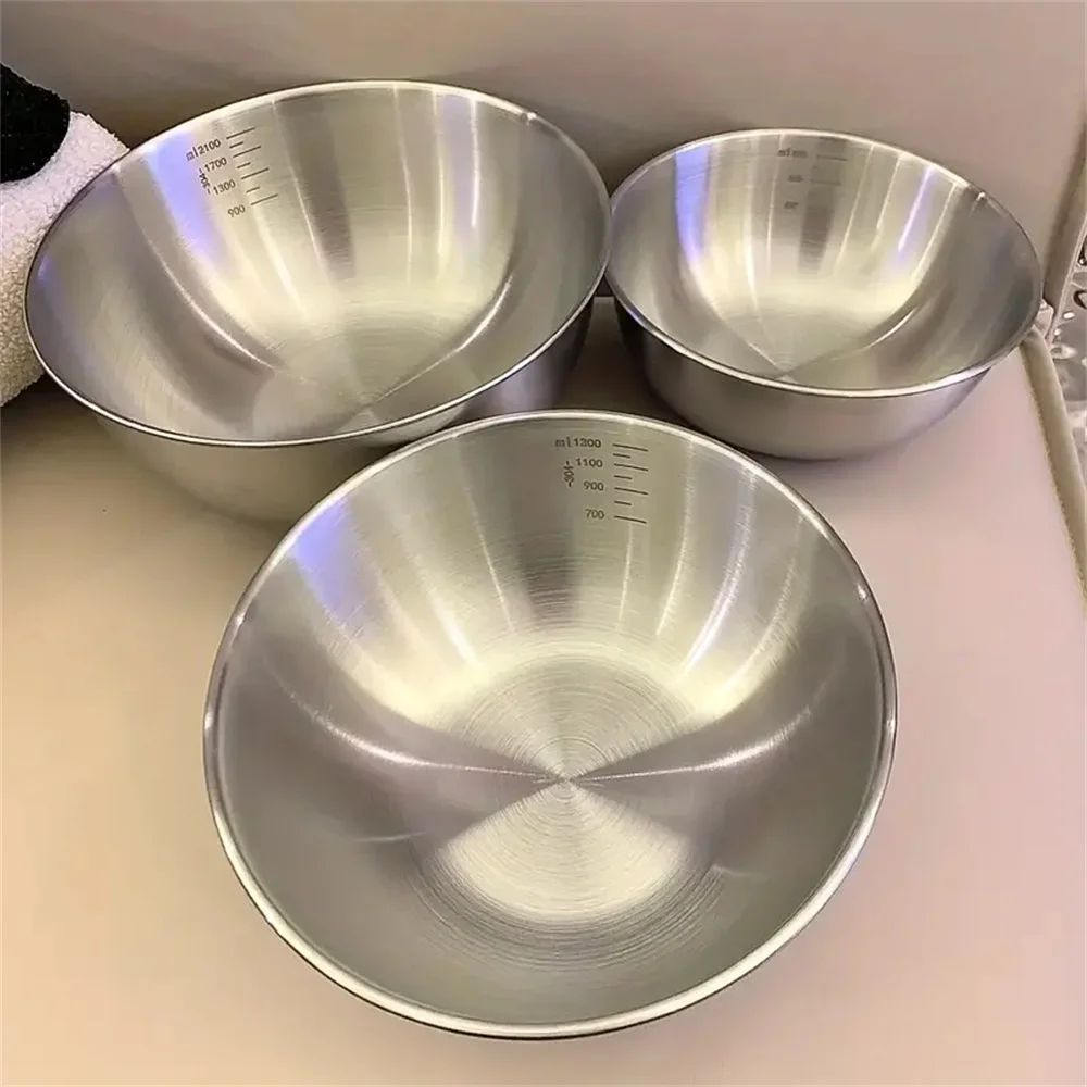 Kitchen Appliances Organizer - 1-3 Stainless Steel Bowl Set with