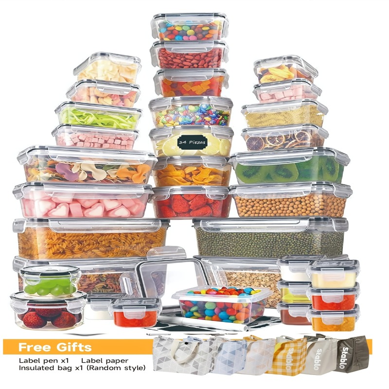 Kitchen Appliances Organizer - 48PCS BPA-Free Food Storage Set –