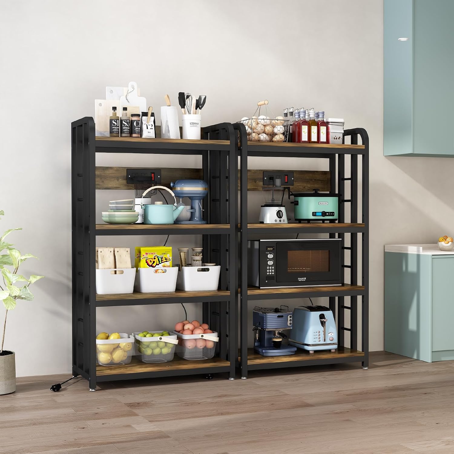 4 Tier Kitchen Bakers Rack Wit - đánh giá và giá Kitchen Appliances Countertop