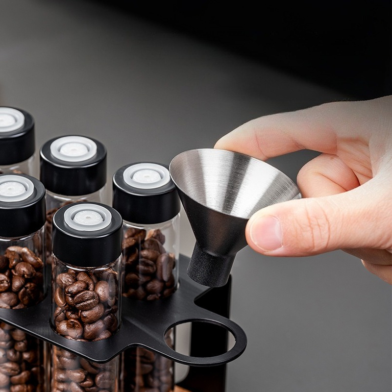 JUSTINLAU Glass Coffee Bean St - đánh giá và giá Kitchen Appliances Organizer