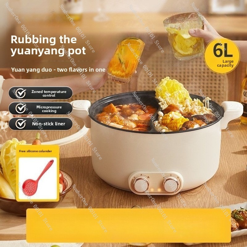 6L 8L Double Pot Electric Hot  - đánh giá và giá Kitchen Appliances Home