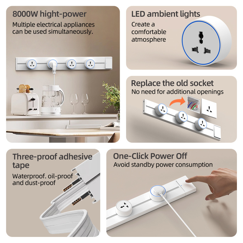 White Home Movable Power Track - đánh giá và giá Kitchen Appliances Uk