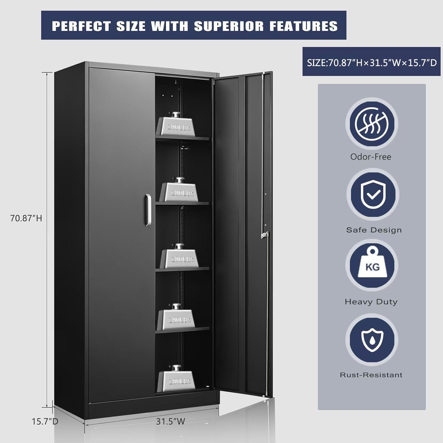 Metal Storage Cabinet With Adj - đánh giá và giá Kitchen Appliances Organizer