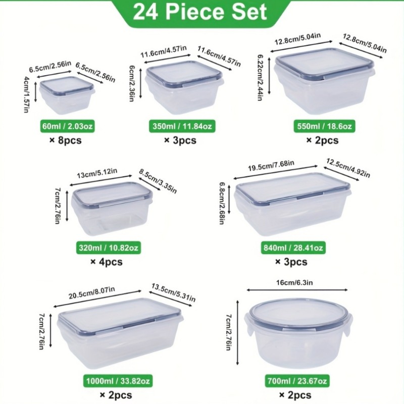 48PCS BPA-Free Food Storage Se - đánh giá và giá Kitchen Appliances Organizer