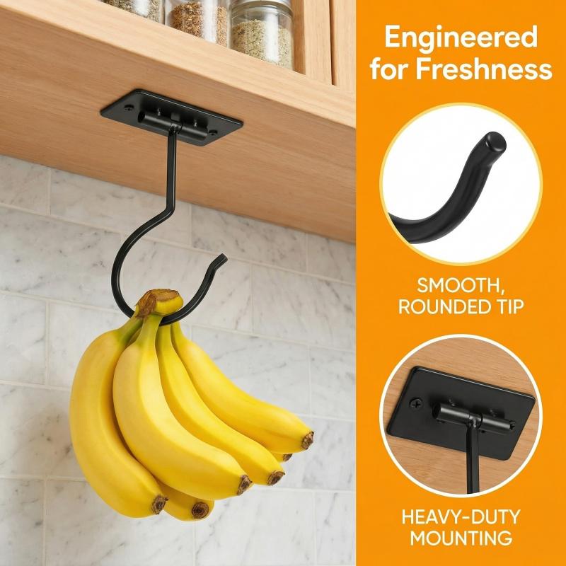 Black Metal Self-Adhesive Bana - đánh giá và giá Kitchen Appliances Organizer
