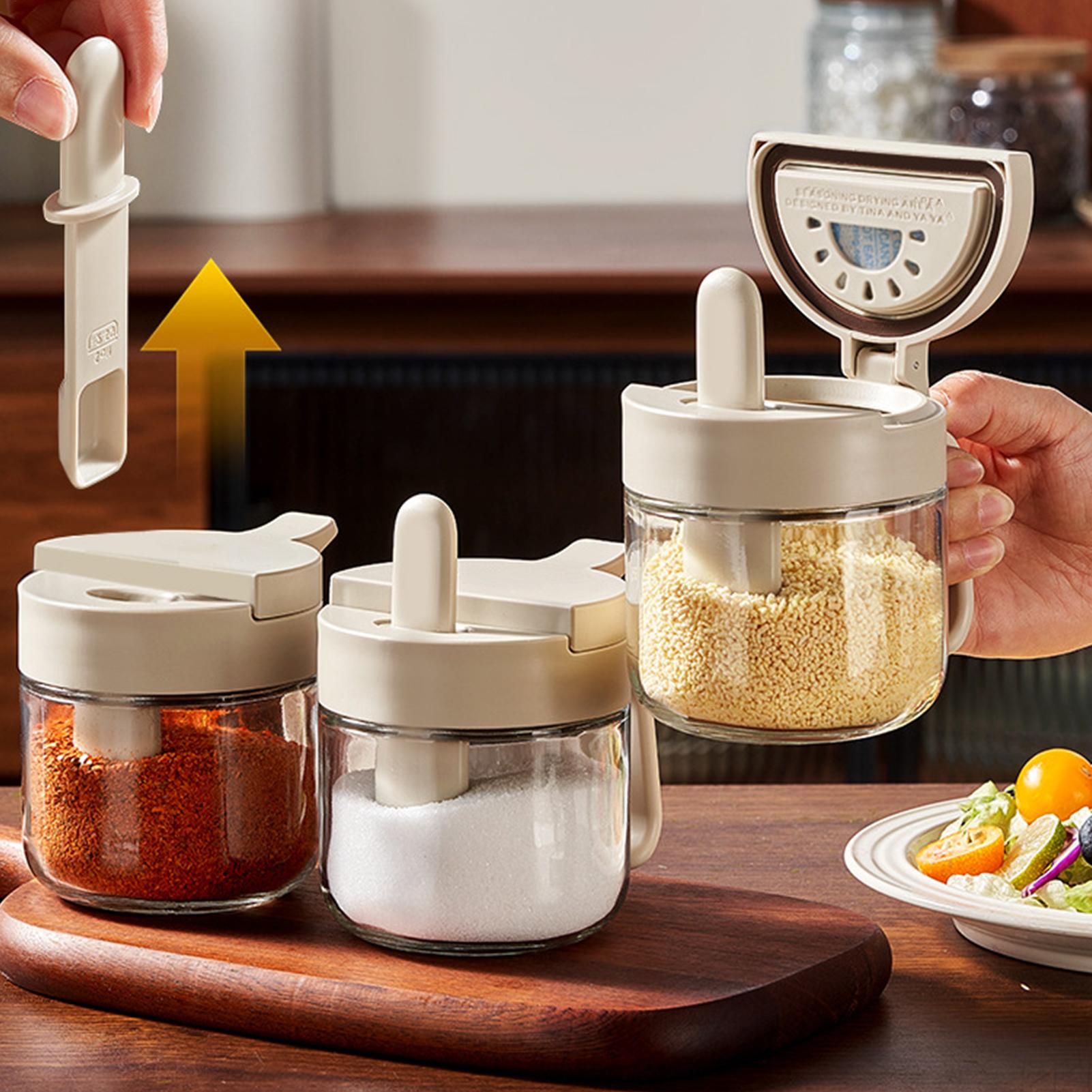 Seasoning Jar Leak-Proof Salt  - đánh giá và giá Kitchen Appliances Organizer